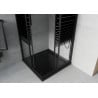 Mexen Rio square shower enclosure 70 x 70 cm, black stripes, black + Flat tray, black - 860-070-070-70-20-4070B