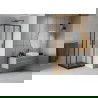 Mexen Rio square shower cubicle 70 x 70 cm, Frosted, Black + shower tray Flat, Black - 860-070-070-70-30-4070B