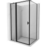 Mexen Mist T Shower Enclosure Left Hinged 110 x 95 cm, Black Frame, Black - 8A4T-110-095-70-70-L