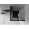 Mexen Rio square shower cubicle 70 x 70 cm, Graphite, Black + shower tray Flat, Black - 860-070-070-70-40-4070B