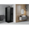 Mexen Rio square shower cabin 70 x 70 cm, graphite, black + Flat tray, black - 860-070-070-70-40-4070B