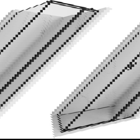 Mexen Mist T pivot shower enclosure right-hand 100 x 75 cm, black frame, black - 8A4T-100-075-70-70-P