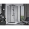 Mexen Apia extendable shower cubicle 100 x 80 cm, Transparent, Chrome + shower tray Rio - 840-100-080-01-00-4510