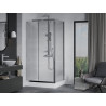 Mexen Apia sliding shower cabin 100 x 80 cm, transparent, chrome + Rio shower tray - 840-100-080-01-00-4510