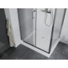 Mexen Apia extendable shower cubicle 100 x 80 cm, Transparent, Chrome + shower tray Rio - 840-100-080-01-00-4510