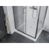 Mexen Apia sliding shower cabin 100 x 80 cm, transparent, chrome + Rio shower tray - 840-100-080-01-00-4510