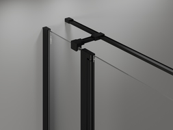 Mexen Mist T shower cabin swing door right 100 x 80 cm, black frame, black - 8A4T-100-080-70-70-P