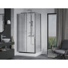 Mexen Apia sliding shower cabin 100 x 80 cm, transparent, chrome + Rio shower tray - 840-100-080-01-00-4510