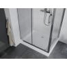 Mexen Apia extendable shower cubicle 100 x 80 cm, Transparent, Chrome + shower tray Rio - 840-100-080-01-00-4510