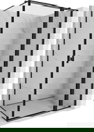 Mexen Mist T right-hand pivot shower enclosure 80 x 85 cm, black frame, black - 8A4T-080-085-70-70-P