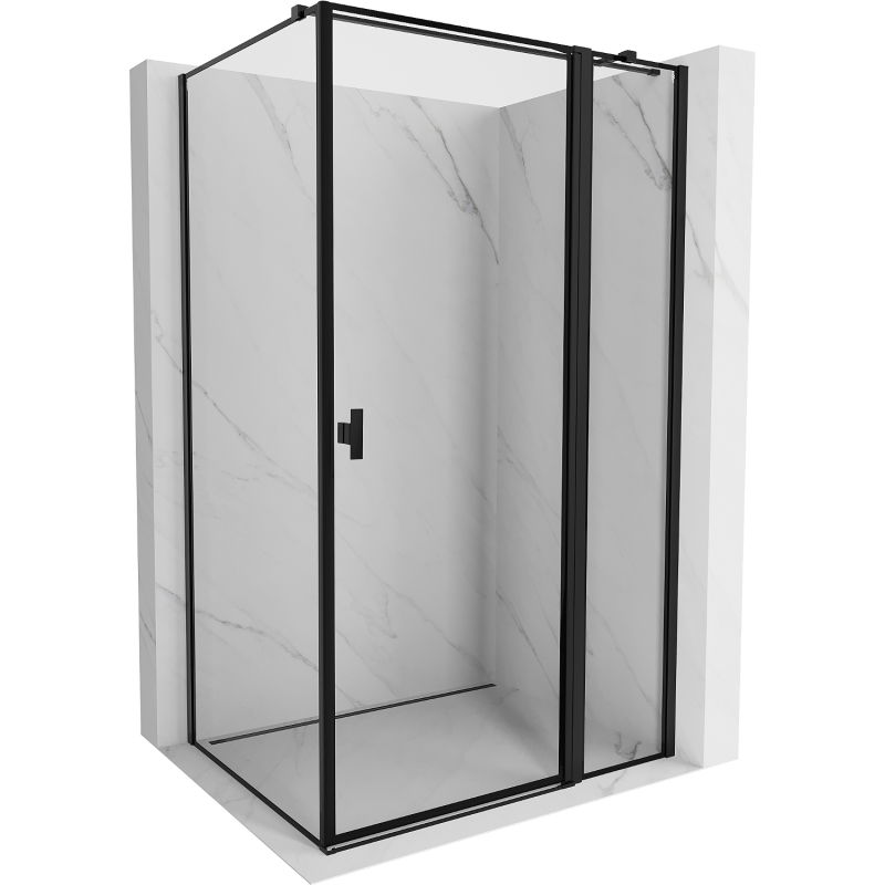 Mexen Mist T shower enclosure tilting right 105 x 90 cm, black frame, black - 8A4T-105-090-70-70-P