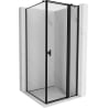 Mexen Mist T shower enclosure swinging right 100 x 100 cm, black frame, black - 8A4T-100-100-70-70-P
