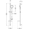 Mexen DQ75 black adjustable shower set - 785754581-70