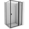 Mexen Mist T right-side opening shower enclosure 85 x 120 cm, black frame, black - 8A4T-085-120-70-70-P