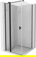 Mexen Mist T shower cabin pivot 100 x 100 cm, transparent, black - 8A4T-100-100-70-00