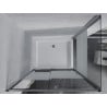 Mexen Apia Sliding Shower Enclosure 120 x 80 cm, White Stripes, Chrome + Rio Shower Tray - 840-120-080-01-20-4510