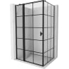 Mexen Mist T shower enclosure hinged left 120 x 80 cm, black grid, black - 8A4T-120-080-70-77-L