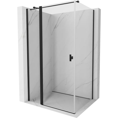Mexen Mist T  pivot shower enclosure 95 x 120 cm, transparent, black - 8A4T-095-120-70-00