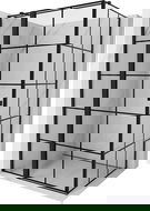 Mexen Mist T left hinged shower enclosure 120 x 90 cm, black grid, black - 8A4T-120-090-70-77-L