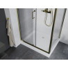 Mexen Apia sliding shower cabin 100 x 80 cm, transparent, gold + Rio tray - 840-100-080-50-00-4510