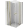 Mexen Mist Duo shower cabin hinged 75 x 75 cm, transparent, gold - 8A4-075-075-50-00