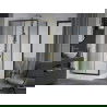 Mexen Apia extendable shower cubicle 120 x 80 cm, Transparent, Gold + shower tray Rio - 840-120-080-50-00-4510