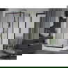 Mexen Apia extendable shower cubicle 120 x 80 cm, Transparent, Gold + shower tray Rio - 840-120-080-50-00-4510