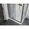 Mexen Apia sliding shower cabin 120 x 90 cm, transparent, gold + Rio shower tray - 840-120-090-50-00-4510