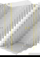 Mexen Mist Duo Hinged Shower Enclosure 85 x 80 cm, Transparent, Brushed Gold - 8A4-085-080-55-00