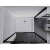 Mexen Apia sliding shower cabin 100 x 80 cm, transparent, black + Rio shower tray - 840-100-080-70-00-4510