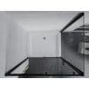 Mexen Apia sliding shower enclosure 100 x 80 cm, transparent, black + Rio shower tray - 840-100-080-70-00-4510