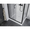 Mexen Apia sliding shower cabin 120 x 80 cm, transparent, black + Rio shower tray - 840-120-080-70-00-4510