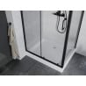 Mexen Apia Sliding Shower Enclosure 120 x 80 cm, Transparent, Black + Rio Shower Tray - 840-120-080-70-00-4510