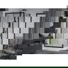 Mexen Apia extendable shower cubicle 120 x 90 cm, Transparent, Black + shower tray Rio - 840-120-090-70-00-4510