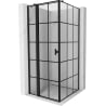 Mexen Mist T shower cabin hinged left 100 x 100 cm, black grid, black - 8A4T-100-100-70-77-L
