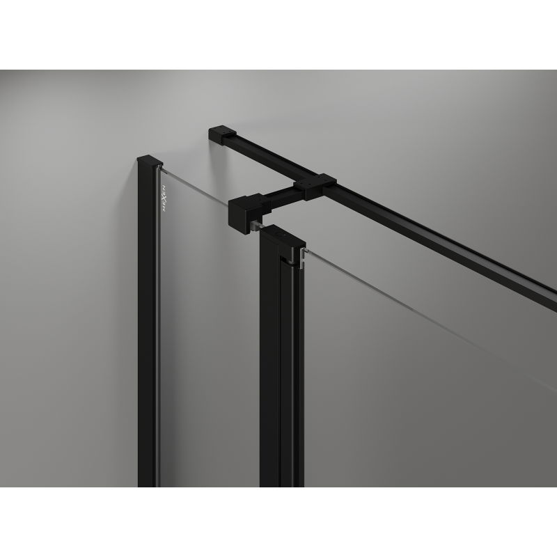 Mexen Mist T right hinged shower enclosure 100 x 70 cm, black grid, black - 8A4T-100-070-70-77-P