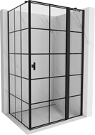 Mexen Mist T right-hinged shower cabin 115 x 75 cm, black grid, black - 8A4T-115-075-70-77-P