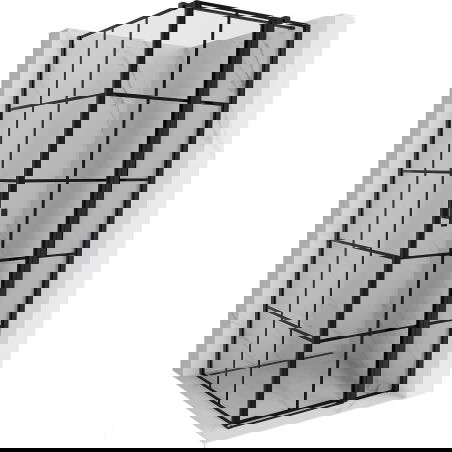 Mexen Mist T right open shower cabin 80 x 80 cm, black grid, black - 8A4T-080-080-70-77-P