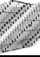 Mexen Mist T right-side hinged shower cabin 115 x 80 cm, black grid, black - 8A4T-115-080-70-77-P