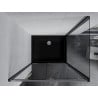 Mexen Apia extendable shower cubicle 100 x 70 cm, Transparent, Chrome + shower tray Flat, Black - 840-100-070-01-00-4070