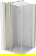 Mexen Mist T Hinged Shower Enclosure 90 x 90 cm, Transparent, Gold Brushed - 8A4T-090-090-55-00