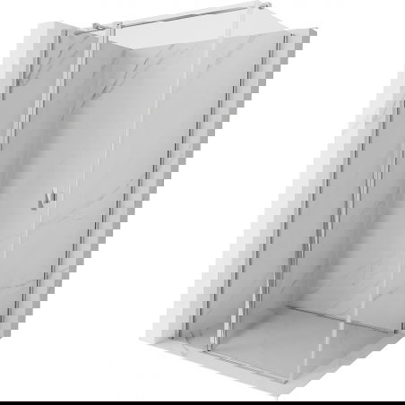 Mexen Mist T Pivot Shower Enclosure 75 x 70 cm, Transparent, Chrome - 8A4T-075-070-01-00