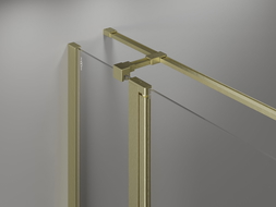 Mexen Mist T Hinged Shower Cabin 95 x 90 cm, Transparent, brushed gold - 8A4T-095-090-55-00