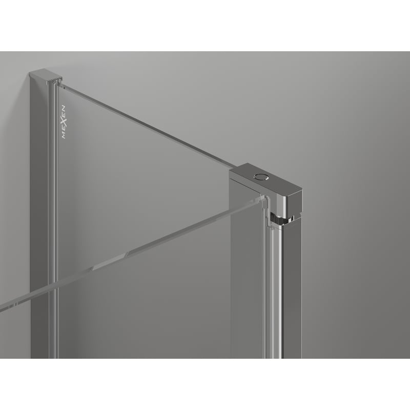 Mexen Mist T 105 x 110 cm pivot shower enclosure, transparent, chrome - 8A4T-105-110-01-00