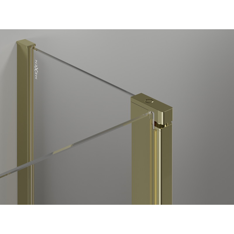 Mexen Mist T pivot shower enclosure 75 x 80 cm, transparent, gold - 8A4T-075-080-50-00