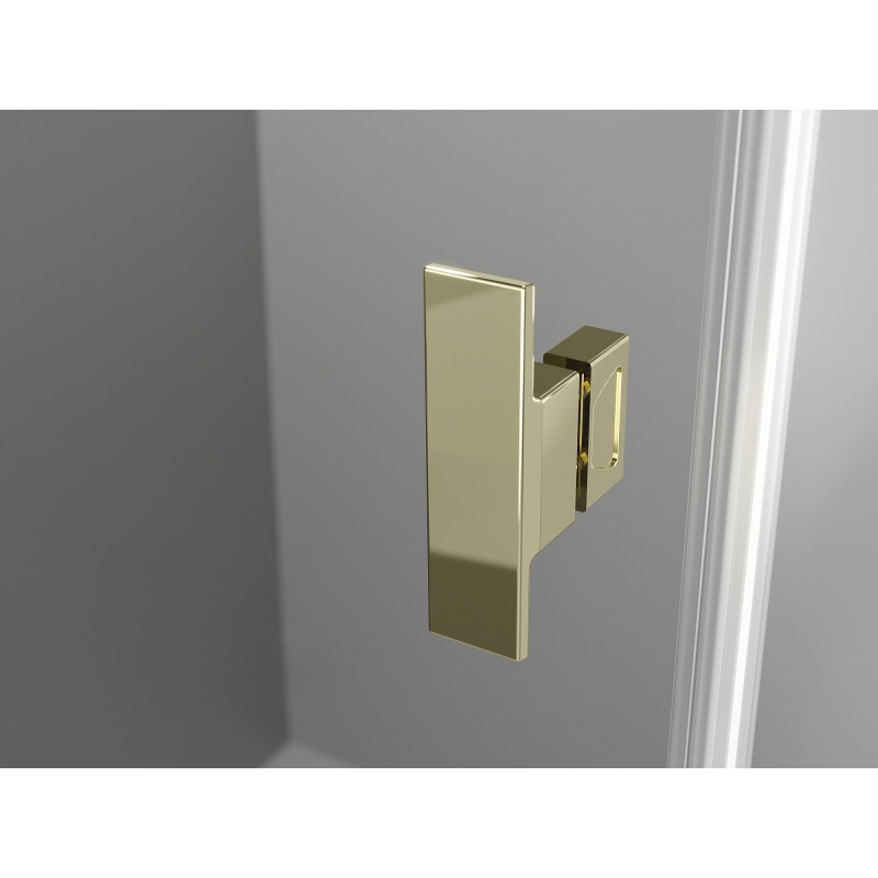 Mexen Mist T pivot shower enclosure 75 x 80 cm, transparent, gold - 8A4T-075-080-50-00