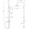 Mexen X05 shower column, Chrome/White - 798050591-00