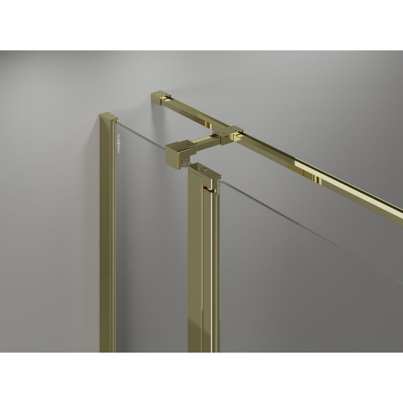 Mexen Mist T Hinged Shower Enclosure 105 x 120 cm, Transparent, Gold - 8A4T-105-120-50-00