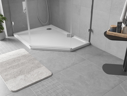 Mexen Flow pentagonal slim shower tray left 100 x 80 cm, white gloss - 46P108010L