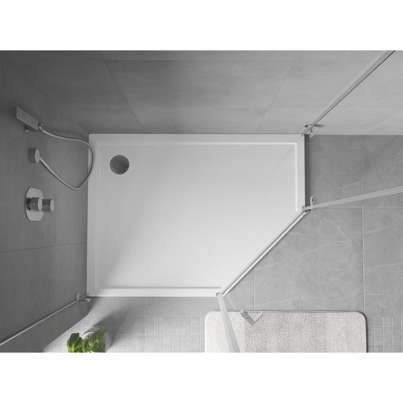 Mexen Flow pentagonal shower tray slim left 100 x 90 cm, white gloss - 46P109010L
